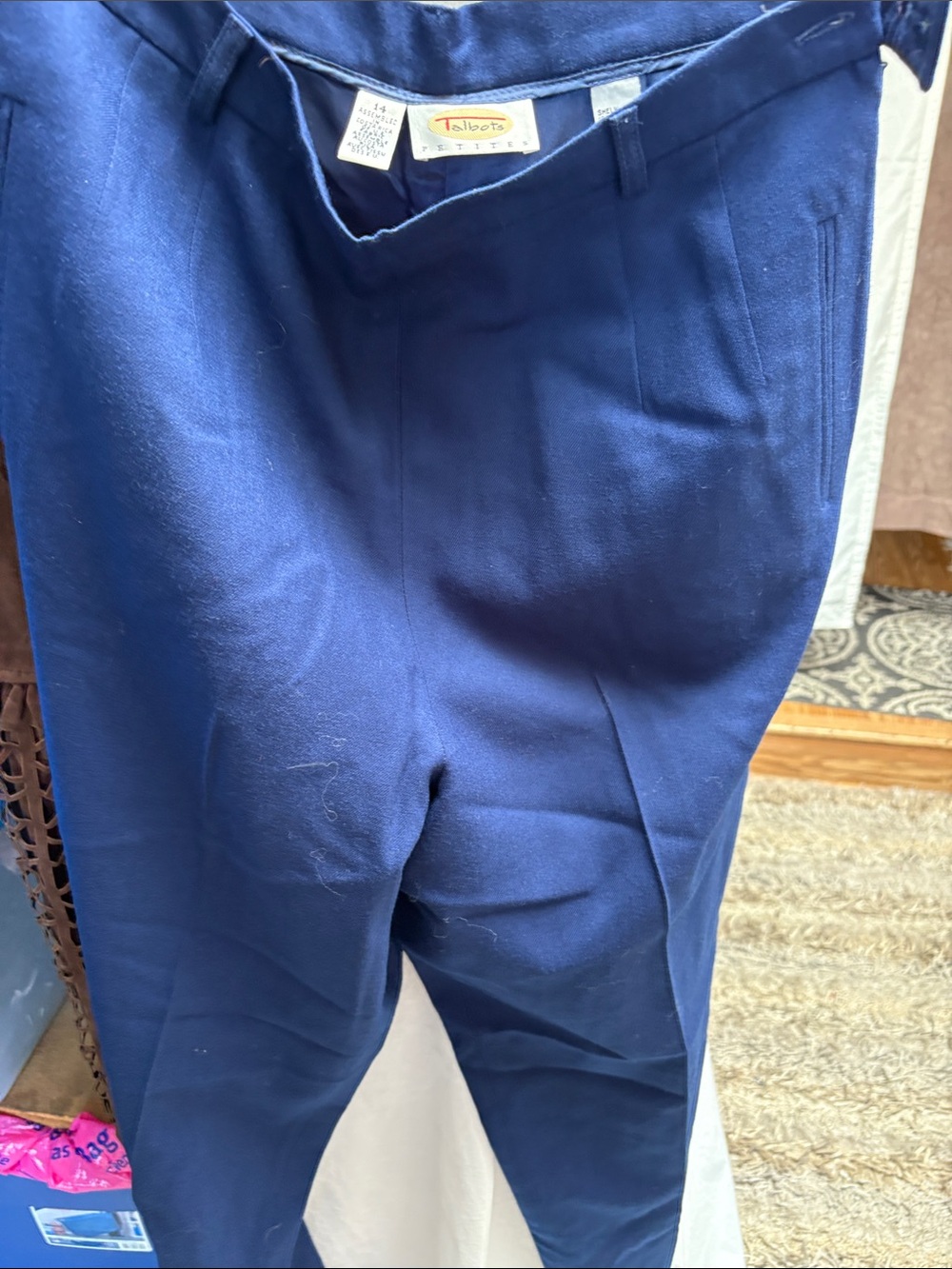 Talbots Navy Blue women wool pant